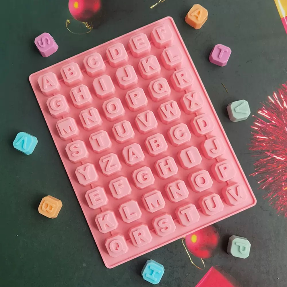 Soap Making Party - 48 Letter Enghish Alphabet letter Silicone
