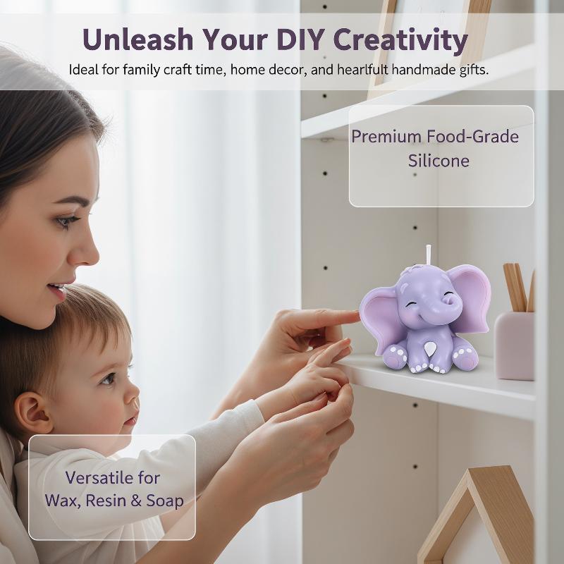 Cute 3D Elephant Silicone Cand - огляд і ціна Soap Making Party