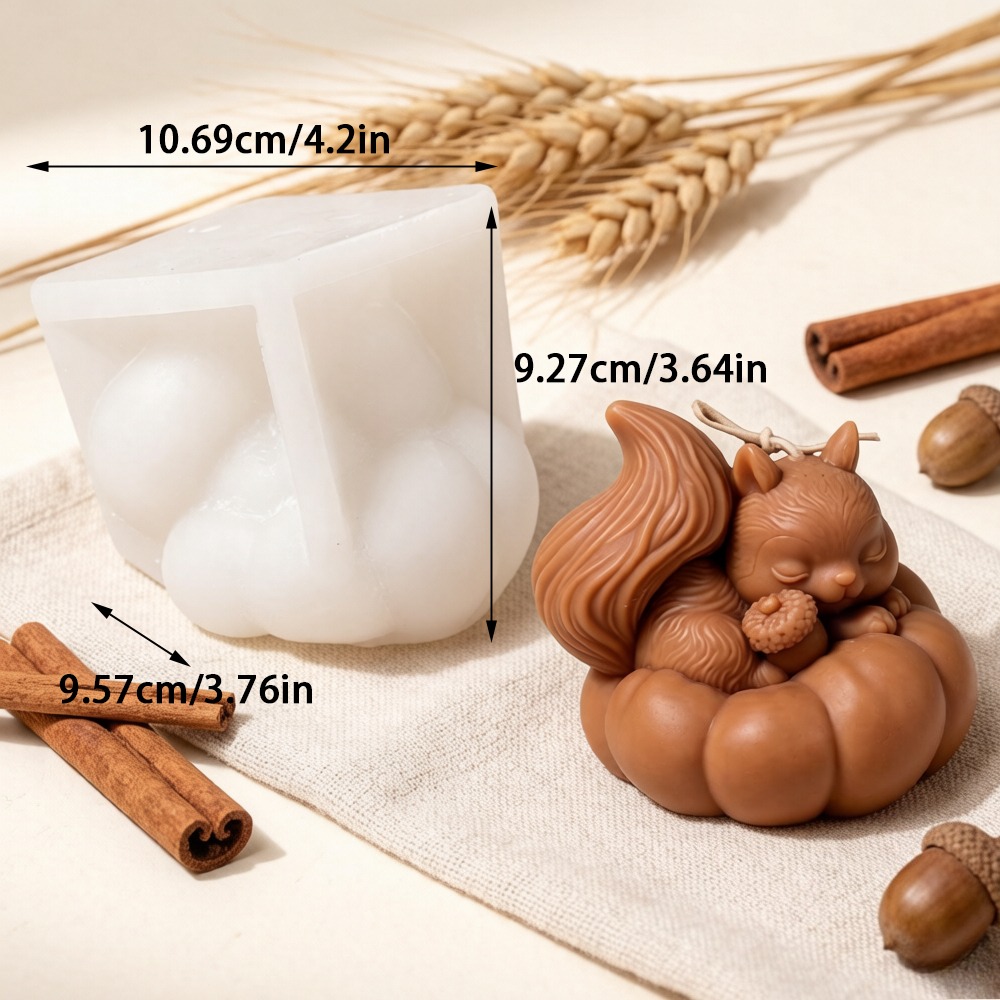Squirrel Pumpkin Silicone Cand - огляд і ціна Soap Making Friends