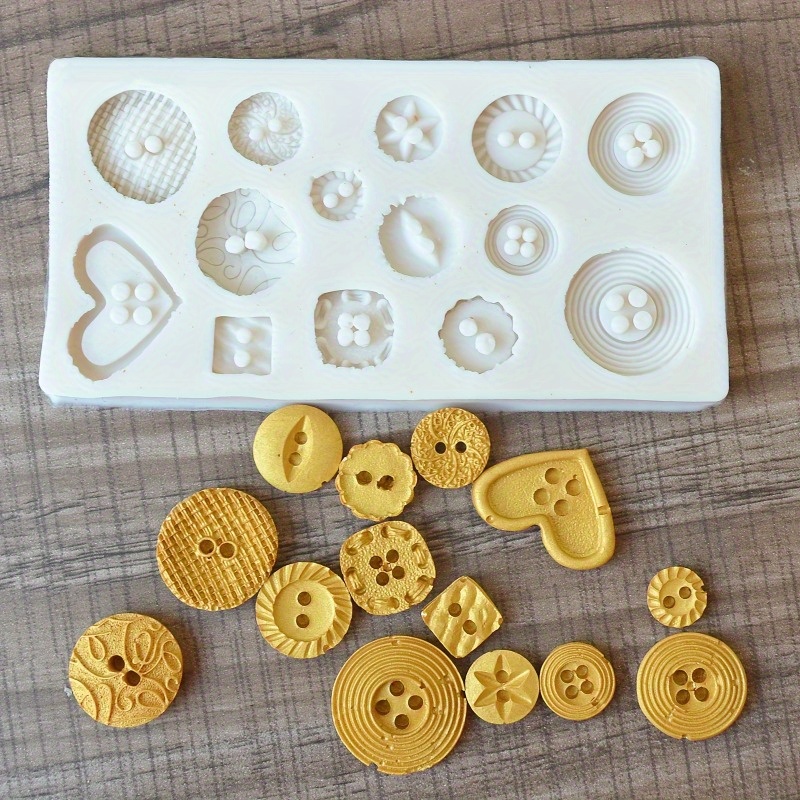 Buttons Shape Silicone Mold Si - огляд і ціна Soap Making Party