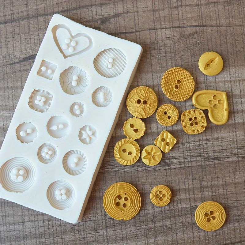 Buttons Shape Silicone Mold Si - огляд і ціна Soap Making Party